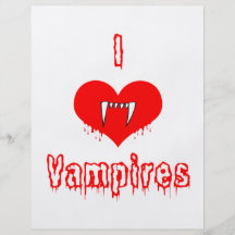 I Love (heart) Vampires Personalized Flyer