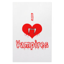 I Love (heart) Vampires Stationery