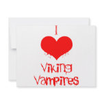 I love (heart) Viking vampires invitations