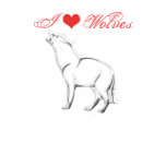 I Love "Heart" Wolves t-shirts