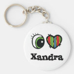 I Love (Heart) Xandra Key Chains