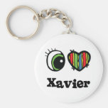 I Love (Heart) Xavier Key Chain