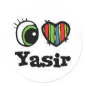 I Love (Heart) Yasir stickers
