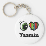 I Love (Heart) Yazmin Key Chains