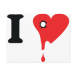 I love heartsickness icon postcards