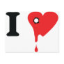 I love heartsickness icon postcards