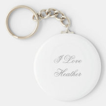 I Love Heather Keychain