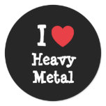 I love Heavy Metal heart custom personalised stickers