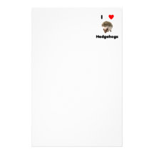 I love hedgehogs stationery design