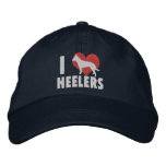 I Love Heelers Embroidered Hat (Dark) embroidered hats