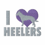 I Love Heelers Embroidered Long Sleeve TShirt