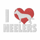 I Love Heelers Embroidered Zip Hoodie