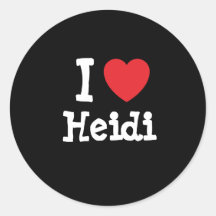 I love Heidi heart T-Shirt Sticker