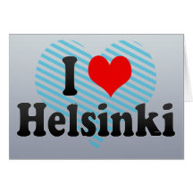 I Love Helsinki, Finland Greeting Card
