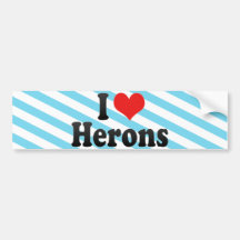 I Love Herons Bumper Stickers