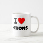 I Love Herons Coffee Mugs