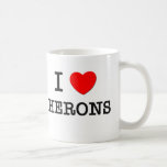 I Love Herons Coffee Mugs
