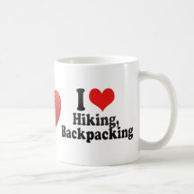 I Love Hiking, Backpacking Coffee Mug