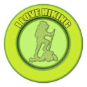I LOVE HIKING stickers