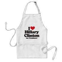 I Love Hillary Clinton for President Aprons