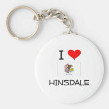 I Love HINSDALE Illinois Key Chains