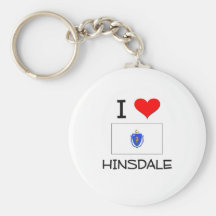 I Love Hinsdale Massachusetts Keychains