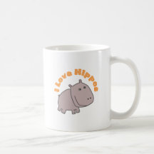 I Love Hippos Coffee Mug