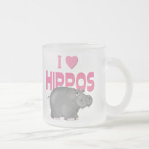 I Love Hippos Coffee Mugs