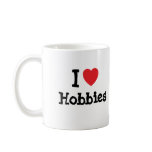 I love Hobbies heart custom personalised mugs