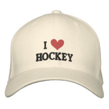 'I LOVE HOCKEY'  BASEBALL CAP