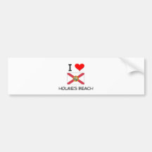 I Love HOLMES BEACH Florida Bumper Sticker