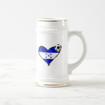I love Honduras futbol - Soccer ball flag heart Coffee Mug