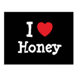 I love Honey heart T-Shirt Postcards