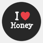 I love Honey heart T-Shirt Sticker