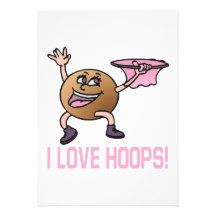 I Love Hoops Personalised Invitation
