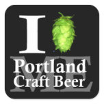 I love (hop) Portland, ME craft beer! stickers
