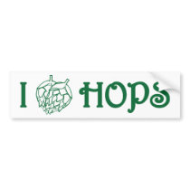 I LOVE HOPS BUMPERSTICKER BUMPER STICKERS
