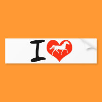 I Love Horses bumper stickers