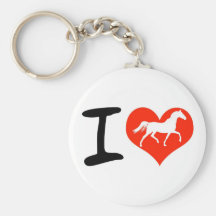 I Love Horses Key Chains