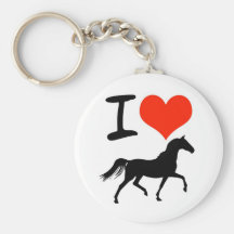 I Love Horses Keychains