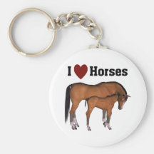 I Love Horses Keyring Key Chains