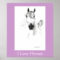 I Love Horses Poster - Customised