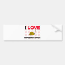 I Love Horseshoe Crabs Bumper Sticker