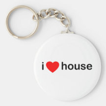 I Love House Key Chains