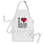 I Love House Music 8Bit Aprons