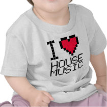 I Love House Music 8Bit T Shirts