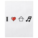 I Love House Music Club Clubbing flyers