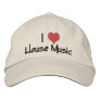 I Love House Music Embroidered Hats