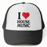 I Love House Music Trucker Hats