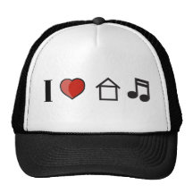 I Love House Music Hats